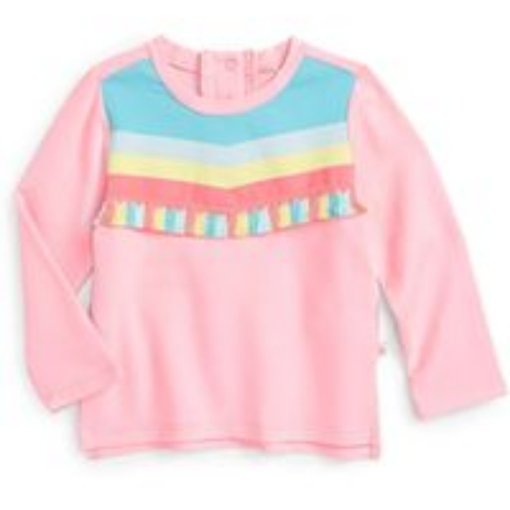 NWT Rosie Pope Tassel Color Block Long Sleeve Tee